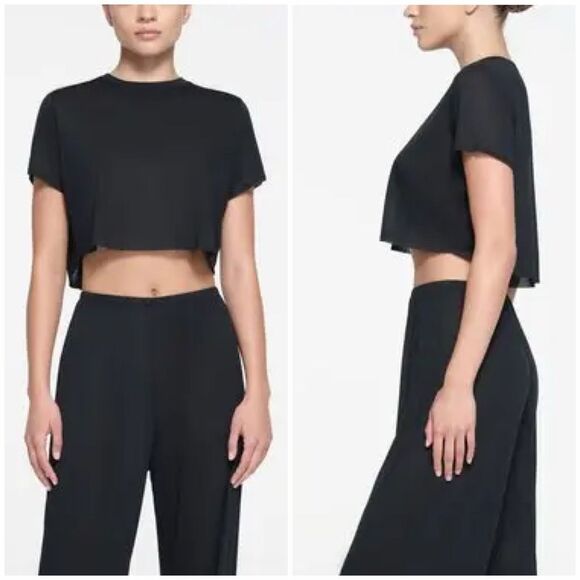 New Skims Kims Sleep Cropped T Shirt Size S - Picture 1 of 7